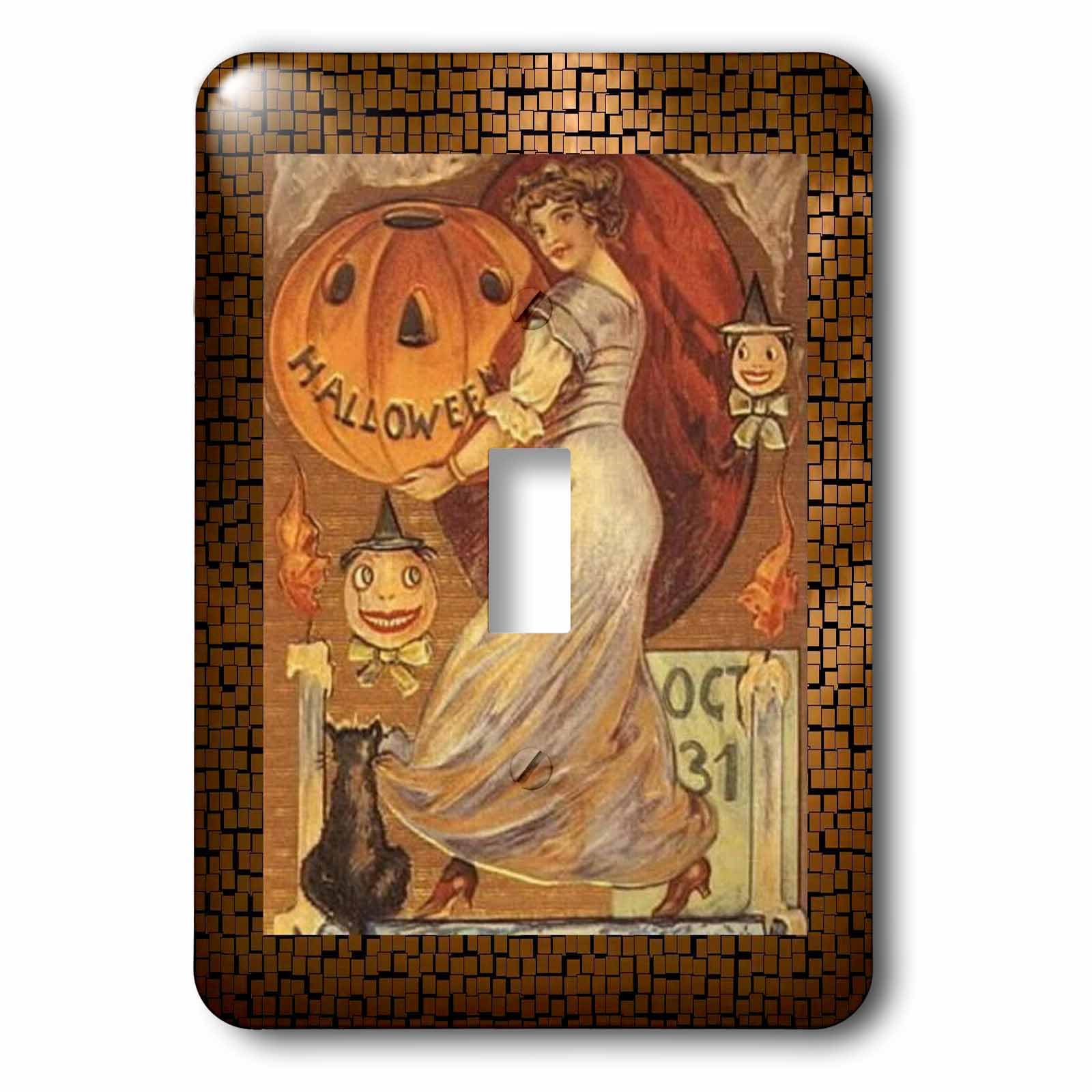 Interruptor de palanca Halloween vintage de mujer para decorar tu salón en otoño