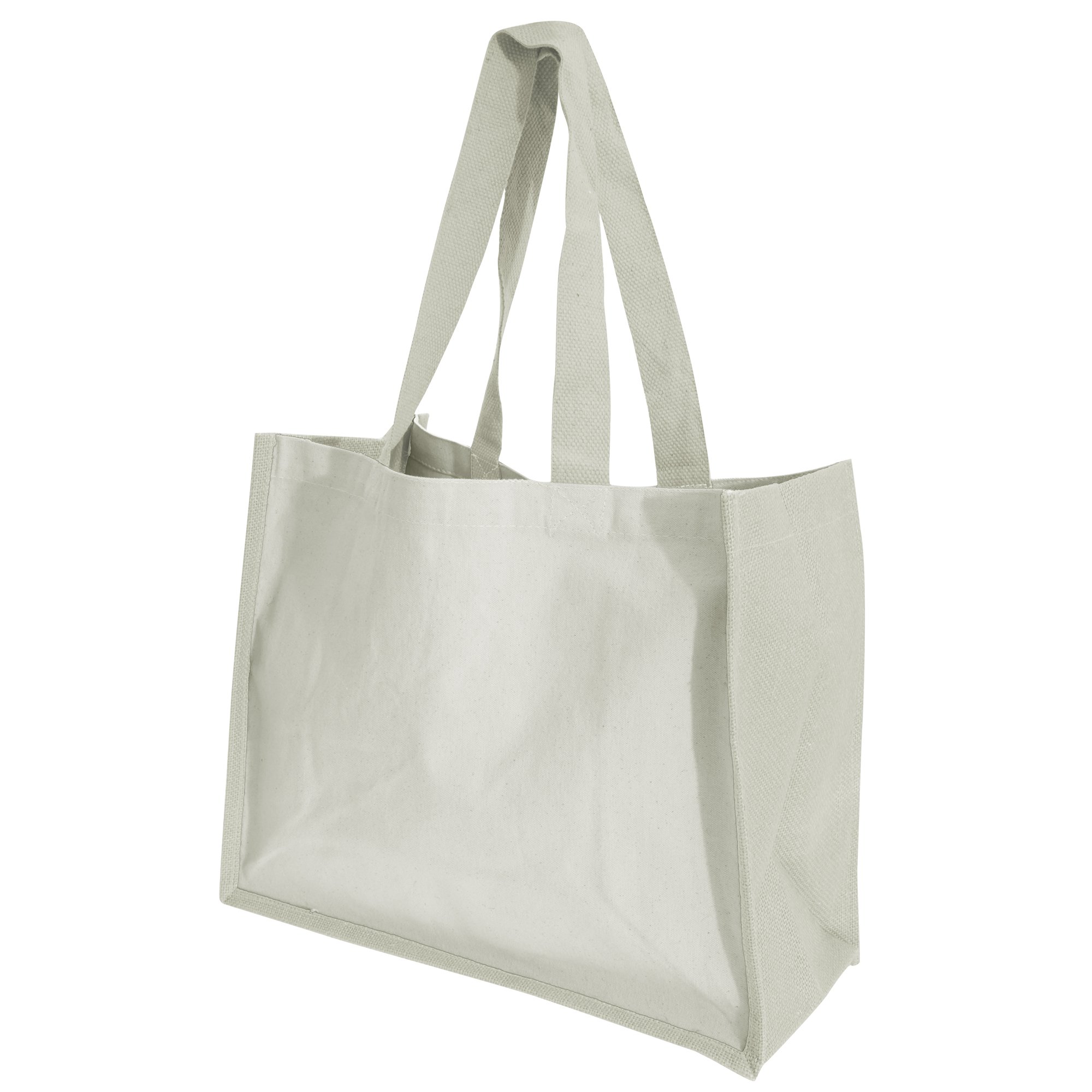 Westford MillW422 Classic Jute Shopper - Eco-Friendly Reusable Tote Bag