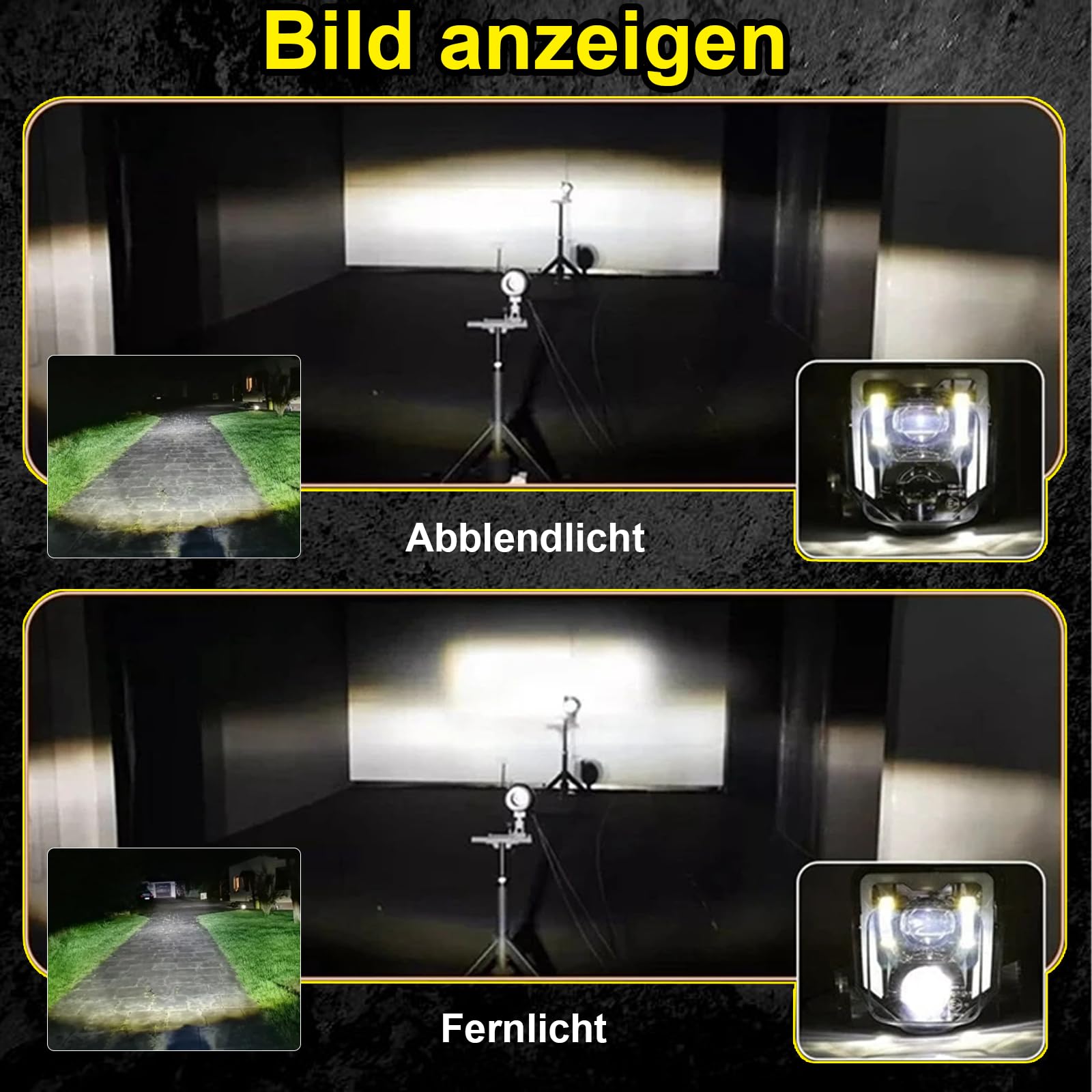 LED Scheinwerfer für Husqvarna 2014-2023 701 Enduro 701 SuperMoto FE250 FE350 FE450 FE501 FE501S TE150 TE250i TE300i (schwarz)