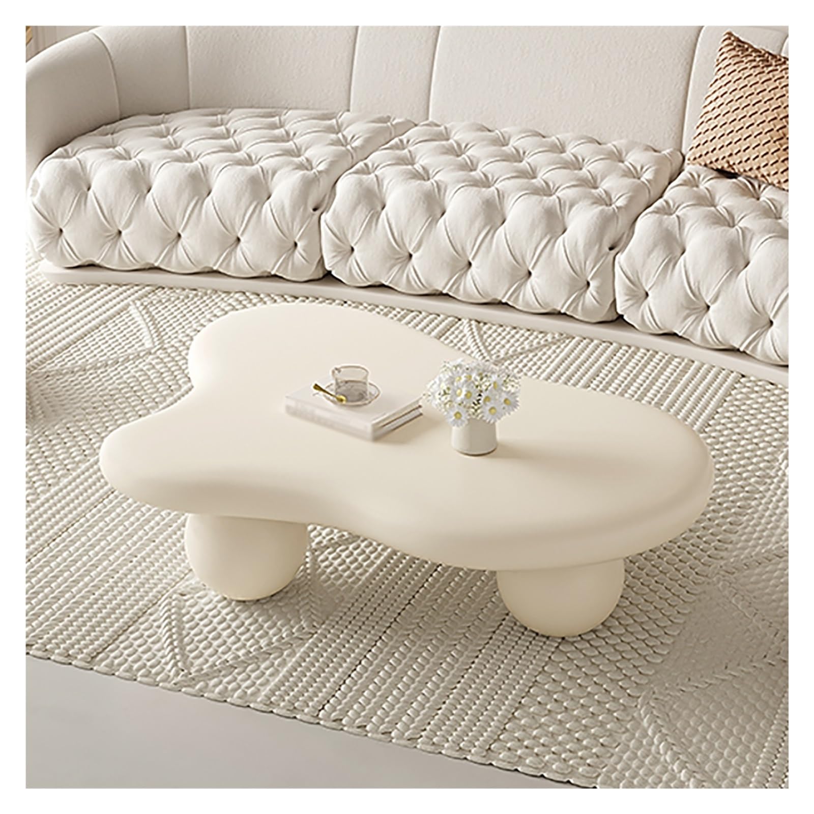 Table basse nuage design moderne pour embellir votre coin café sur le balcon