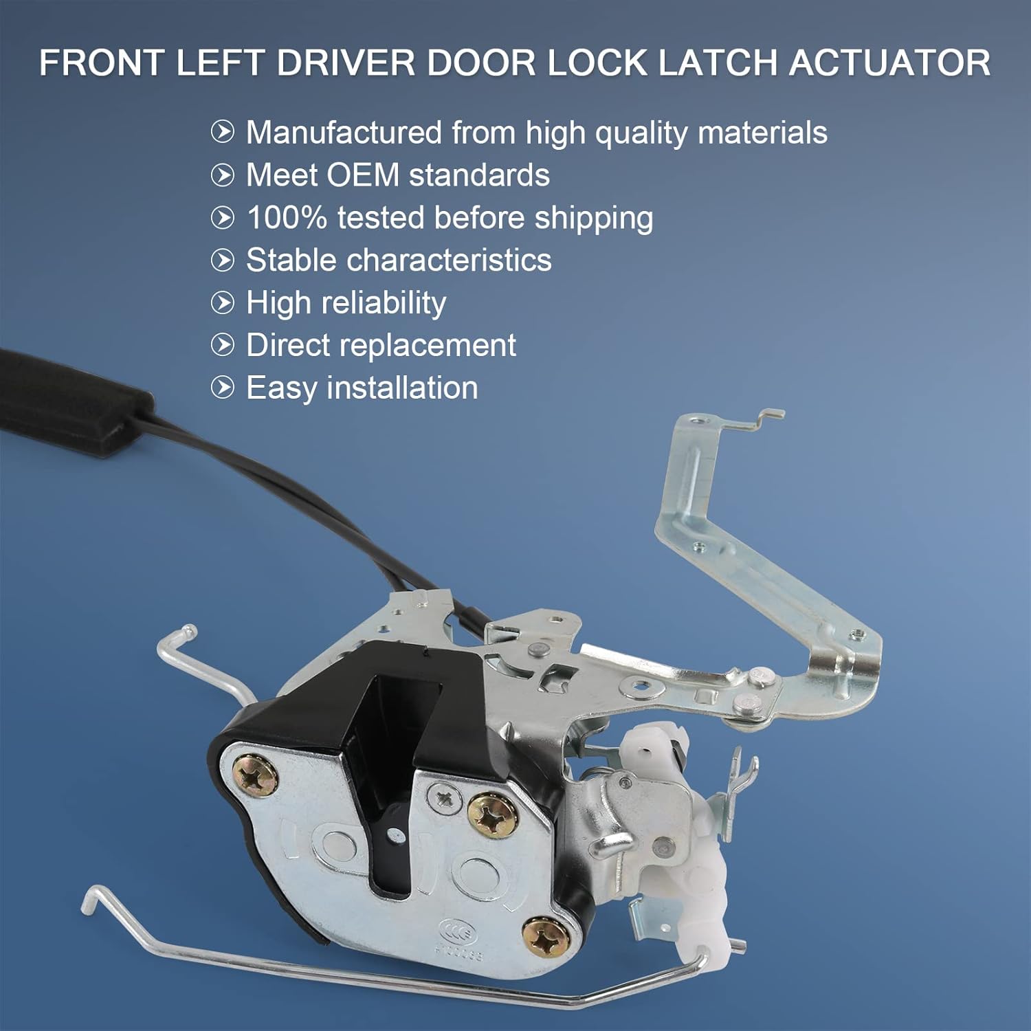 Front Left Driver Door Lock Latch Actuator Compatible with 2001-2007 Toyota Sequoia 2005-2006 Toyota Tundra Double Cab Replace# 69304-0C010