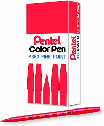 Miniatura 1 de Pentel Bolígrafo de colores Arts, rojo, caja de 12 unidades (S360-102)
