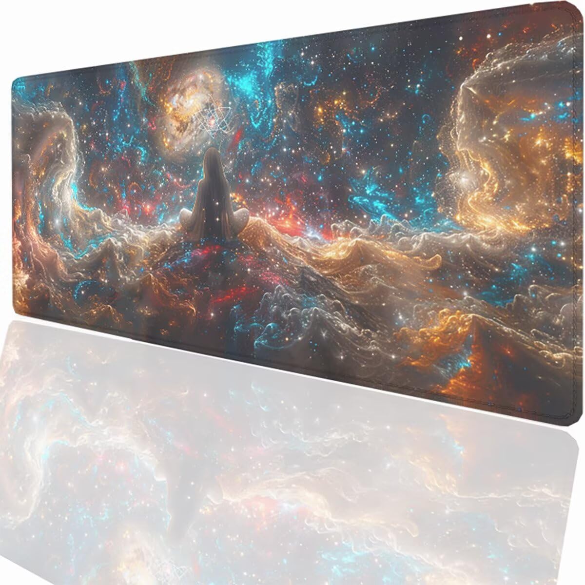Tappetino per Mouse Gaming XXL 1200x600x3mm– Ufficio Mousepad Grande – Migliora la Velocità e la Precisione Tenuta Stabile Sottomano per Ufficio e Casa Accessori Scrivania Universo PjY6009 K-9