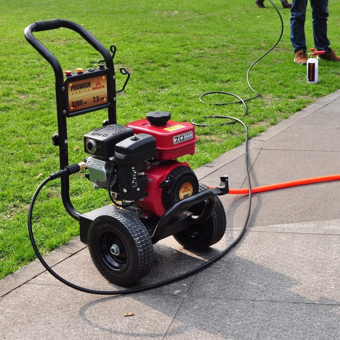 YUET 10M Manguera de Alta Presión de M22-14MM, 240Bar Manguera de Repuesto Flexible de Alta Presión, Manguera de Extensión para Karcher HD HDS Kranzle con Adaptador de Latón