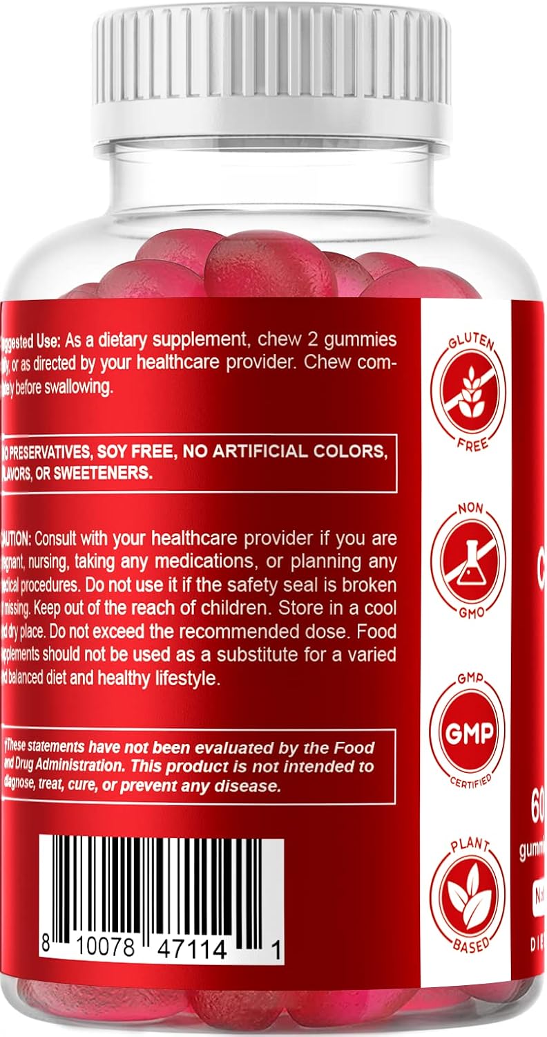 Vitamatic 2 Pack Vegan Cranberry Gummies, 1000mg per Serving - 60 Count - Supports Healthy Urinary Tract Function - (Non-GMO, Gluten Free)
