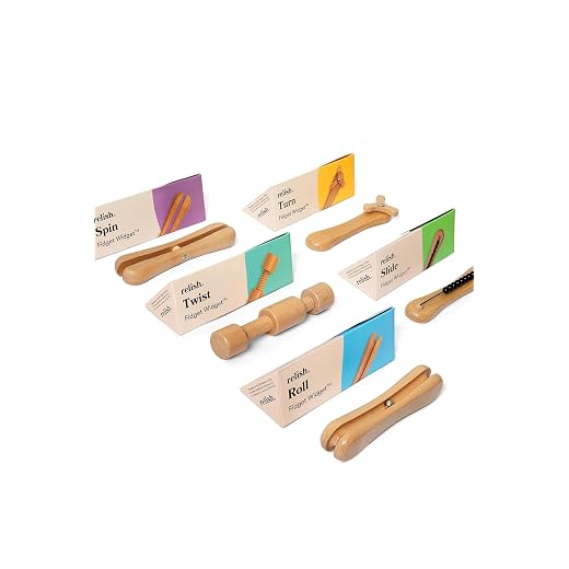 Relish - adult fidget toys, fidget widget wooden toy set – alzheimer’s & dementia sensory products, activities for elderly/seniors