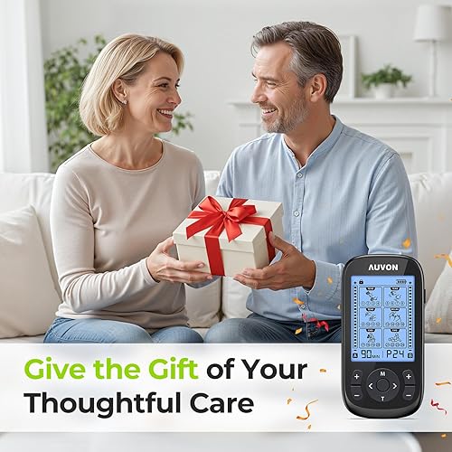 Miniatura 9 de AUVON Estimulador muscular TENS 3 en 1, máquina de masaje EMS con 40 intensidades para hombros graduales, ciática, alivio del dolor de espalda, 24