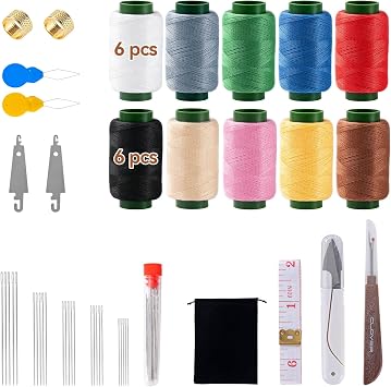 55 PCS Sewing Kit for Adults & Beginners, Steel Needles for Hand Sewing, Accessories and Supplies, Needle and Thread Kit for Hand, Home, Travel & Clothing Repair