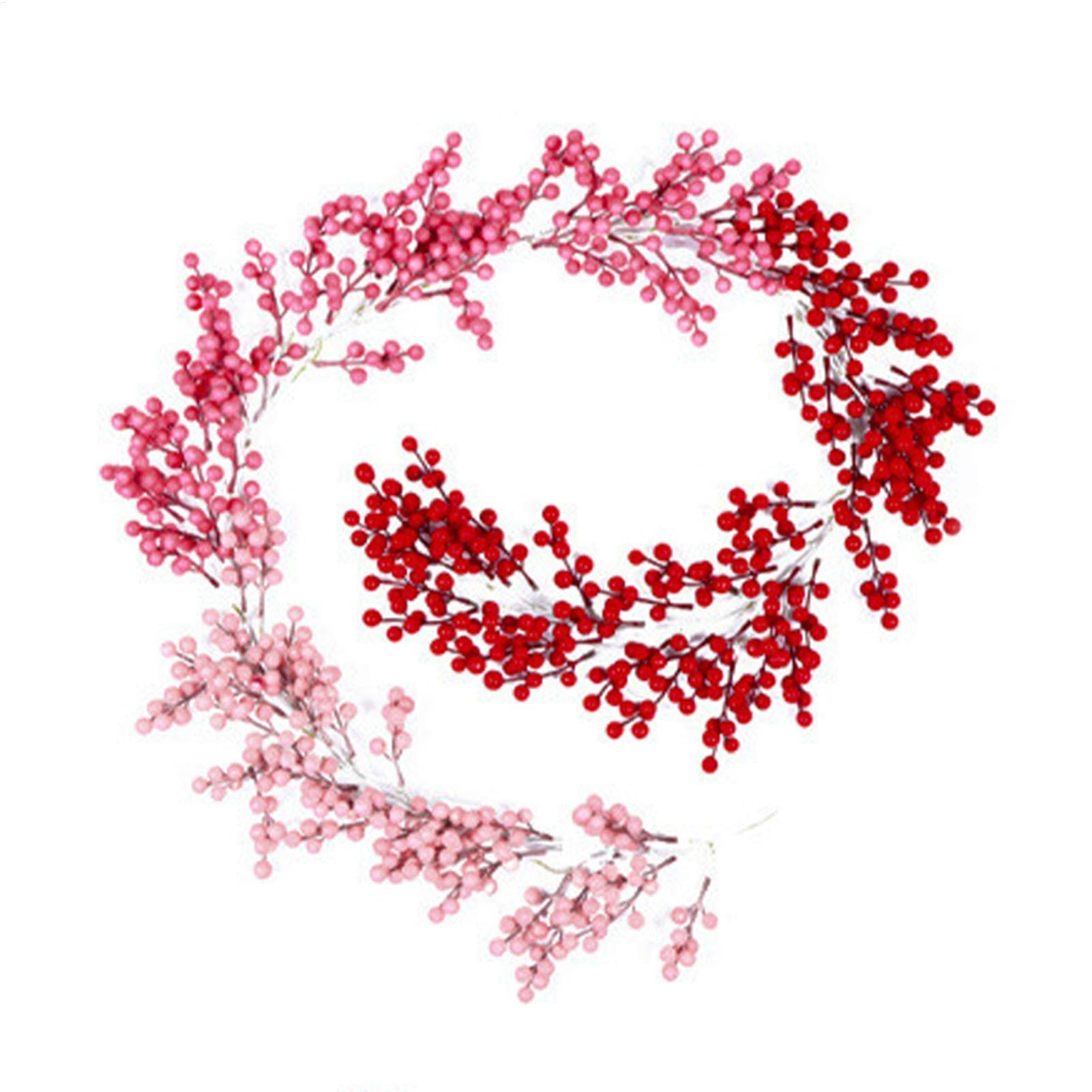 Guirlande de baies de Noël artificielles de 2m pour décoration de table