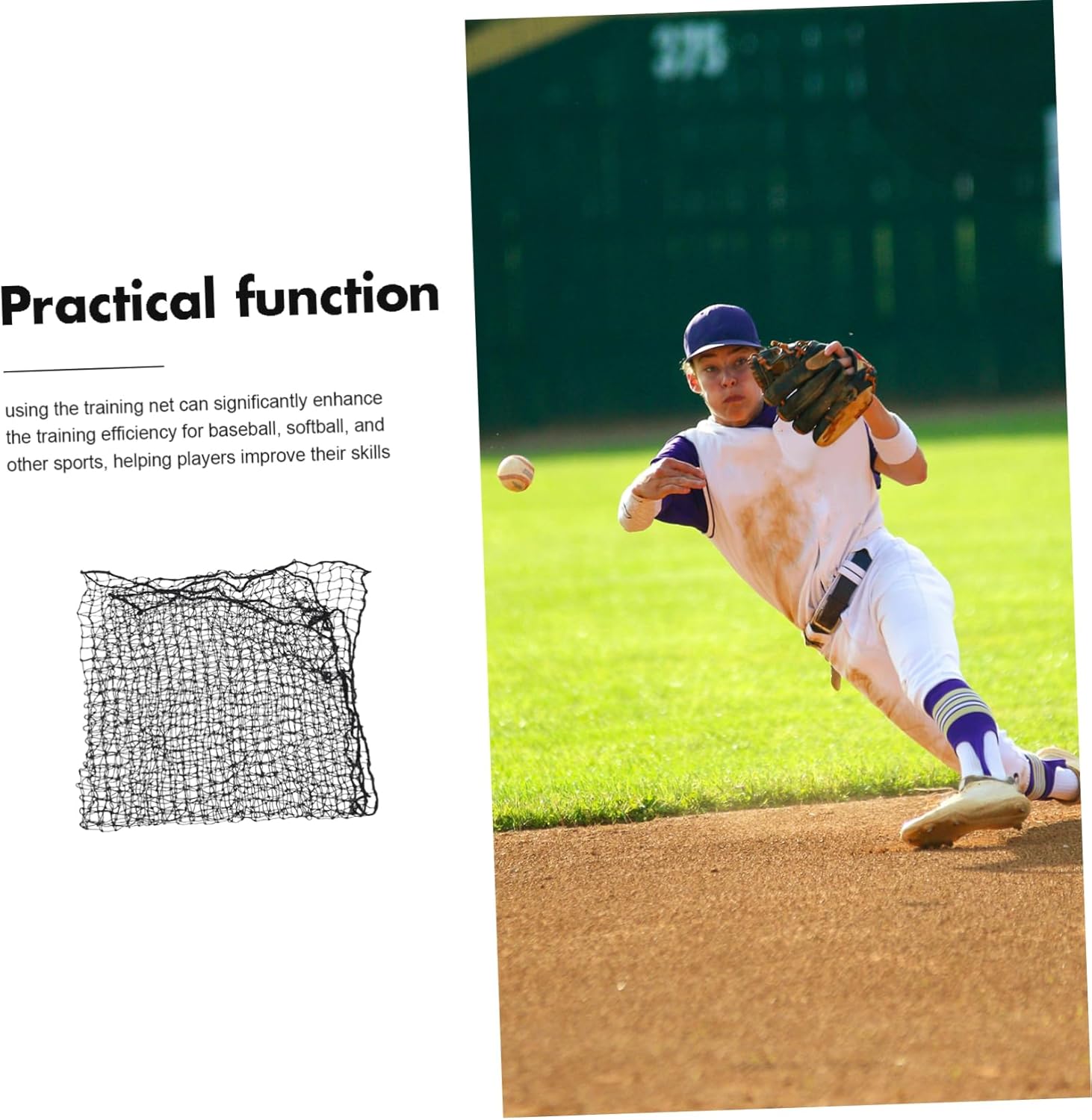 Baseball Training Equipment Practice Net Softball Netting Professional Training Net Multisport Rebound Protective Mesh