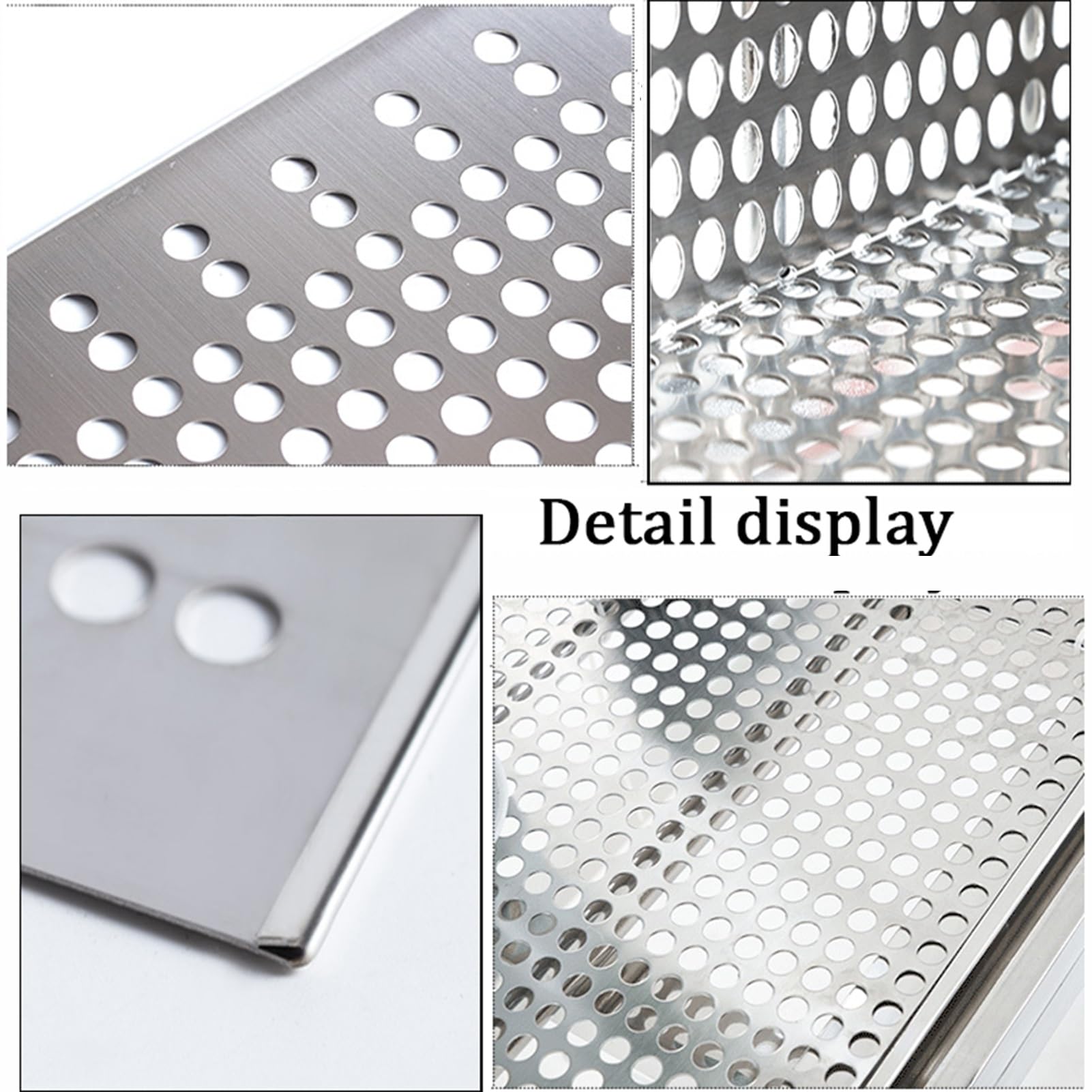 304 Lamiera Acciaio Inossidabile Perforata, Lamiera Multiuso Spessore di 0,8mm Recinto di Protezione Scala Recinto Decorativo di DIY(0.7x1m)