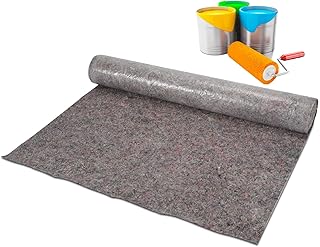 Herrselsam Malervlies Rolle 1 x 50m Abdeckvlies 220g/㎡ Malerfliesrolle Malerflies Abdeckfliesse Hochwertiges Vlies für Tapeten und Wandbeläge Kann Schneiden