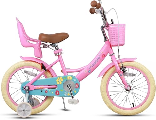 Miniatura 7 de Glerc Maggie Girls Bike, 12-20 Inch Kids Bike for 2-13 Years Old Children, Princess Style Kids Bicycle with Doll-Seat & Basket & Training Wheels,