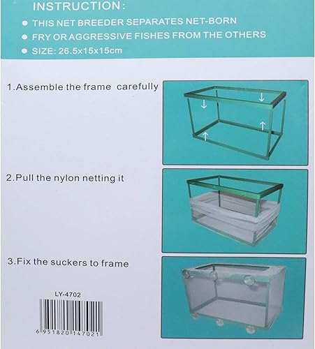 Miniatura 5 de Xiaoyztan Caja de criadores para pecera, caja de criador de acuario, marco de plástico, separación de pecera para bebés, acuario, cría, incubadora,