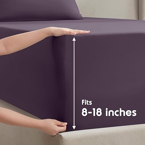 Miniatura 4 de Nestl - Juego de sábanas. Juego de sábanas 1800 con bolsillo profundo Sábanas de microfibra de doble cepillado lujosas de hotel Sábana de colchón