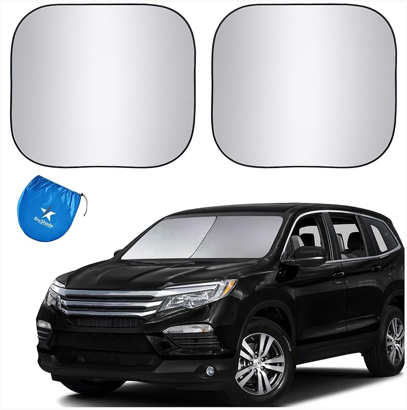 Protetor Solar para Para-brisa EzyShade com Tecnologia Refletiva Shield-X, Dobrável em 2 Peças, Tamanho Grande (L)