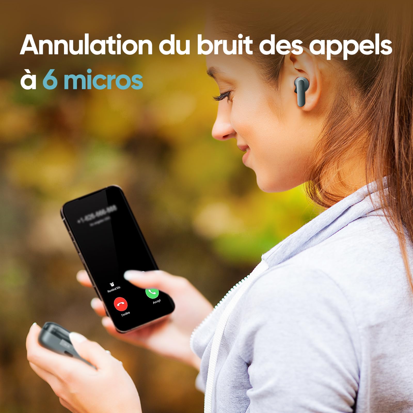 realme Buds Air 7 Écouteurs True Wireless, Pilote Bass Mega Titanisé de 12,4 mm, ANC Smart 52 DB, Audio Hi-Res & LHDC 5.0, Autonomie jusqu'à 52 Heures, Son Spatial 360 °, Vert Mousse