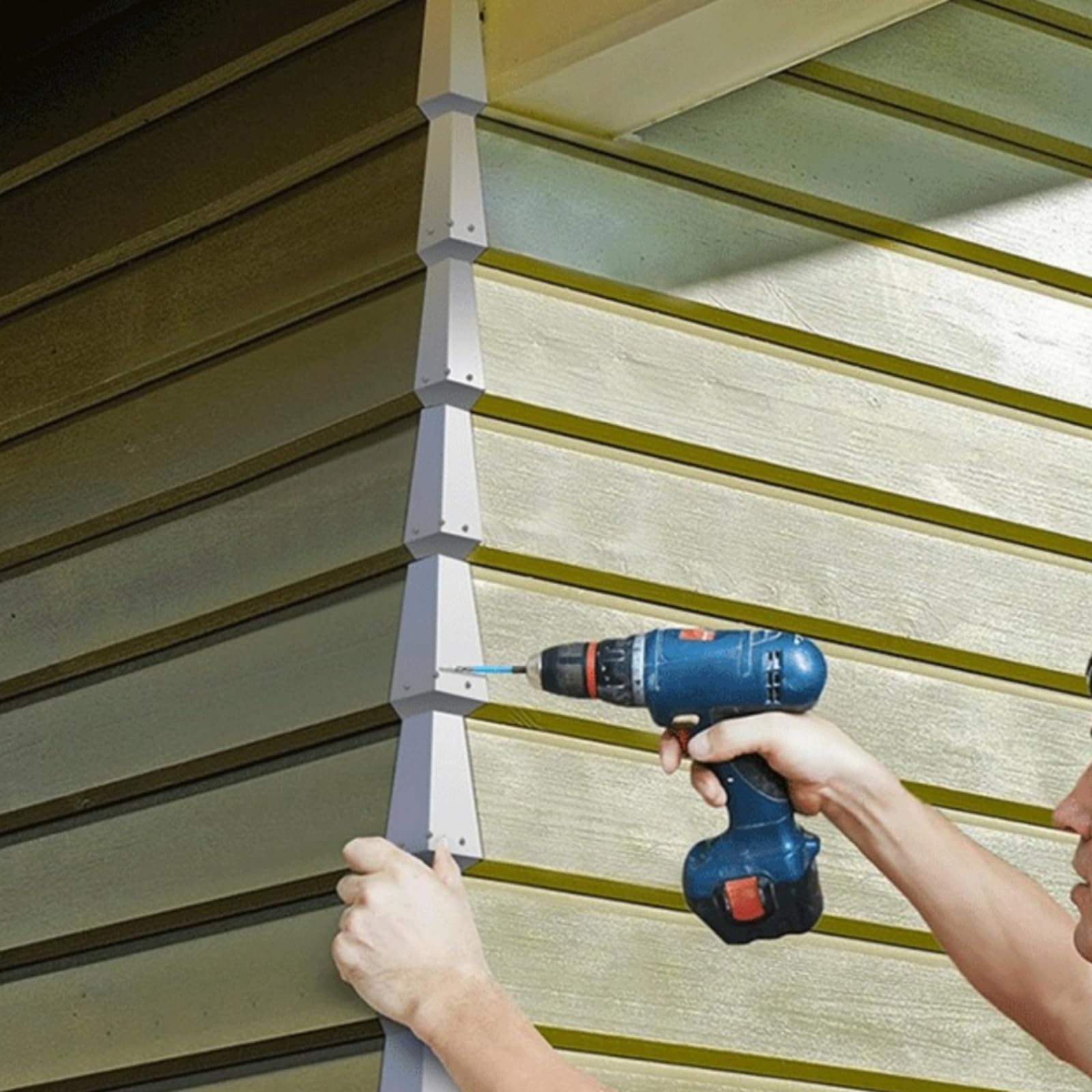 8 Piè Cvre-Angle Bardage Extérieur en Aluminium Léger Cornière Bardage en Aluminium Durables pr Travaux Extérieurs