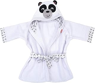 Roupao C/Capuz Fisher-Price Colors Liso C/Bordado Tam Pp Pct C/01Un//Panda, Fisher-Price, Branco