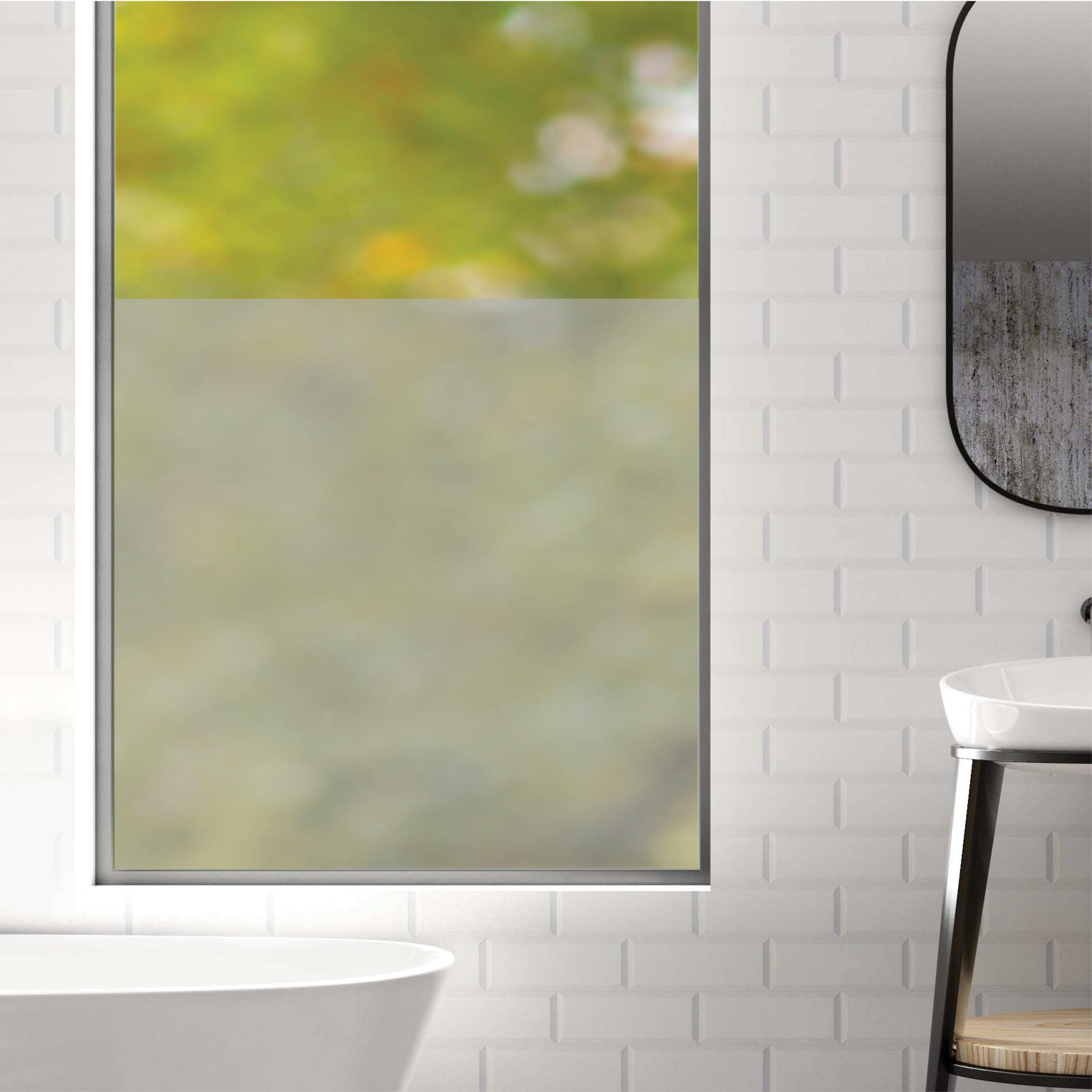 Wandtattoo-Loft Sichtschutzfolie Fensterfolie innen Milchglasfolie Sichtschutz Wiederverwendbar Lichtdurchlässig, 55 cm, 150 cm