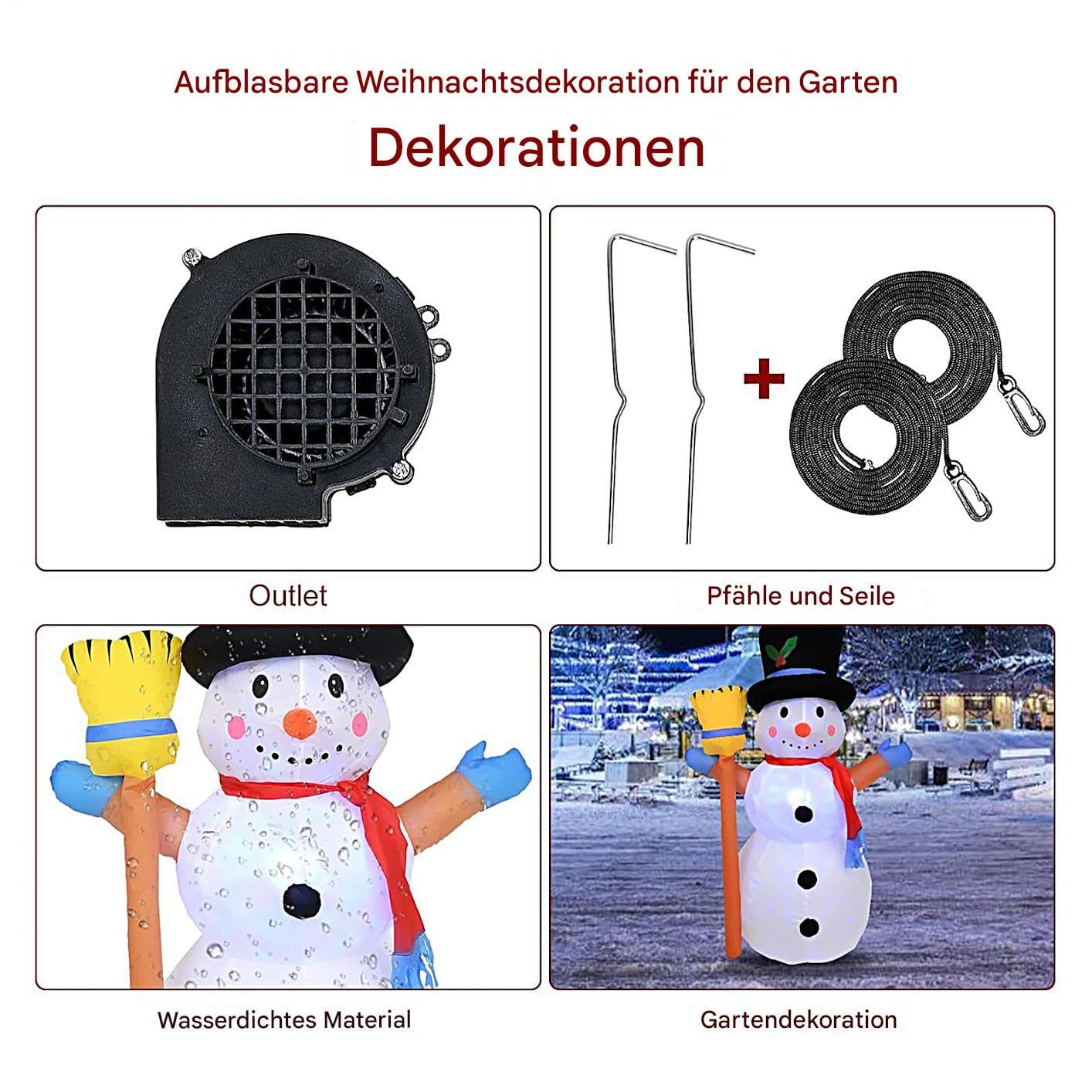 Bonhomme De Neige Gonflable Accessoires De Scène Imperméables
