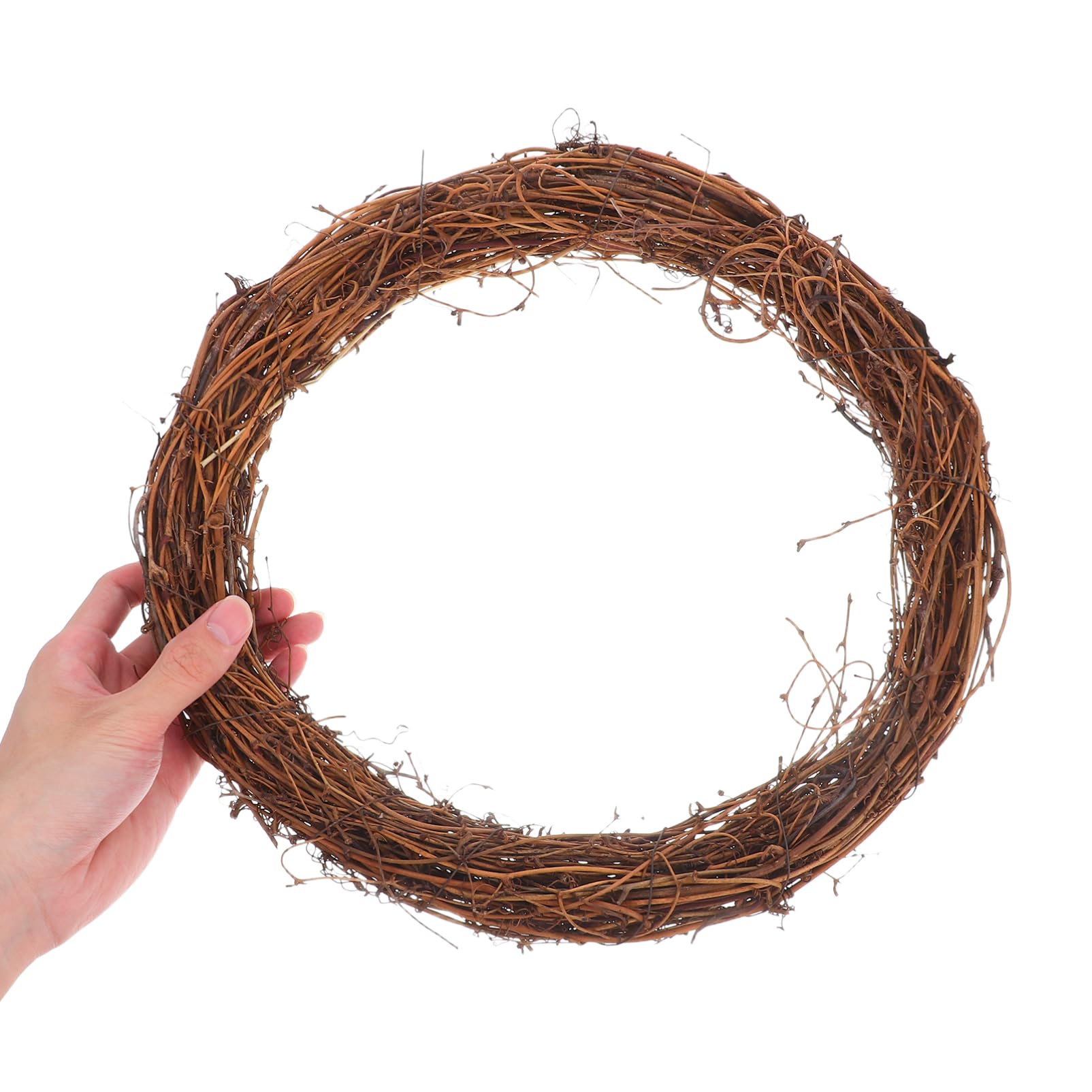 6 Stück Rattan Deko mit 30cm Kränzen aus Naturmaterial für Weihnachts und Hochzeitsdeko Langlebig Rustikaler Charme für Tür und Zuhause