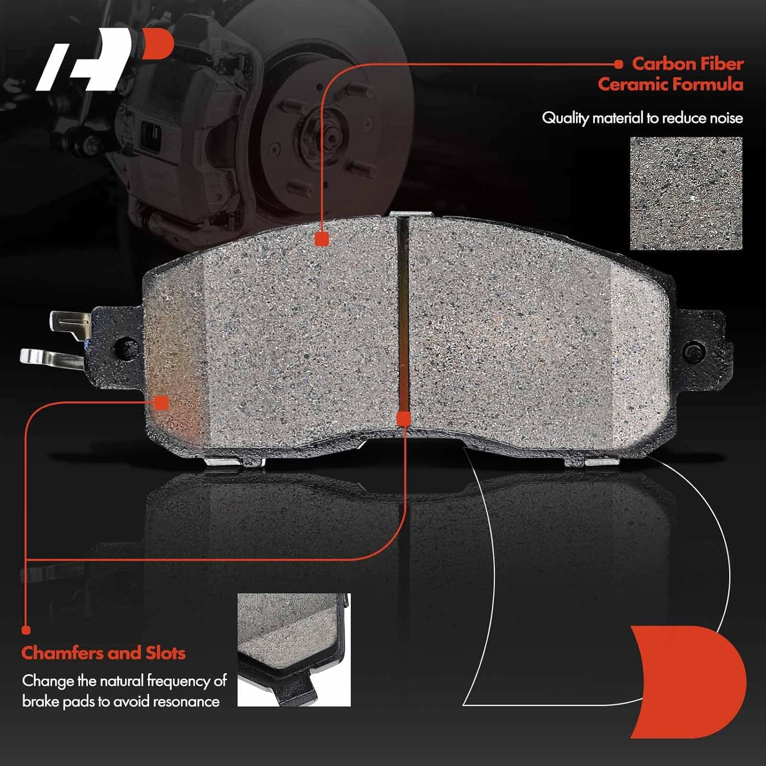 A-Premium 11.65 inch(295.91 mm) Front Drilled and Slotted Disc Brake Rotors + Ceramic Pads Kit Compatible with Select Nissan Models - Altima 2014 2015 2016 2017 2018 2019, 6-PC Set
