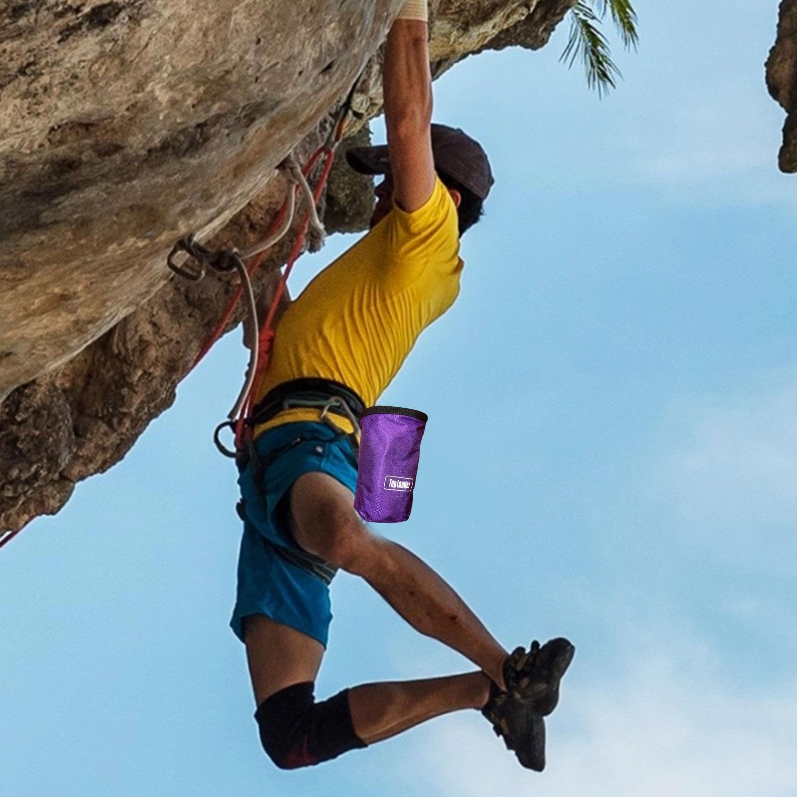 Pochette à craie d'escalade – Sac antidérapant durable, sac de rangement pour cylindre flexible résistant aux déchirures | Support léger Portable pour gymnastique, bloc, alpinisme, randonnée, entraîne