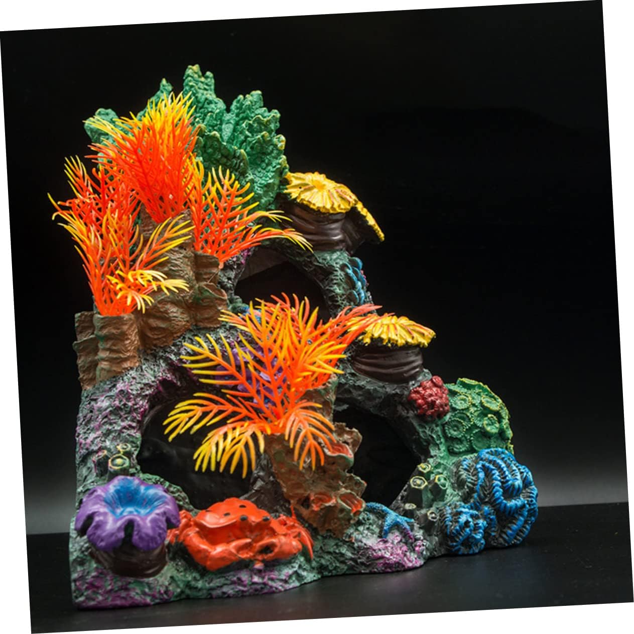 DOITOOL 2pcs Fish Tank Coral Ornament Lifelike Aquarium Decor for Freshwater Assorted Decoration for Aquascaping and Hiding Spots for Fish and Shrimp