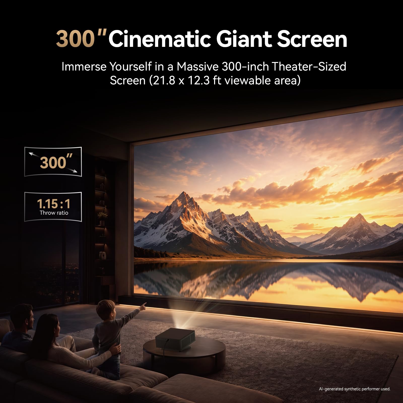 Wanbo X7 Pro Max 1500 ANSI zewnętrzny projektor 4K, oficjalny Google TV 14