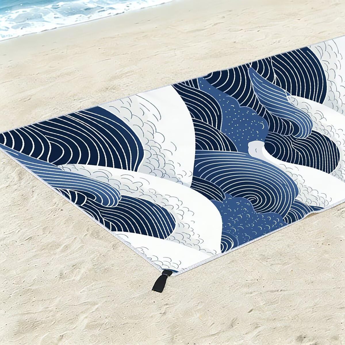 Ręcznik plażowy z mikrofibry, duży ręcznik plażowy 90 x 200 cm 2 sztuki, damski ręcznik gimnastyczny szybkoschnący, odporny na piasek ręcznik z mikrofibry, lekkie ręczniki gimnastyczne na prezent
