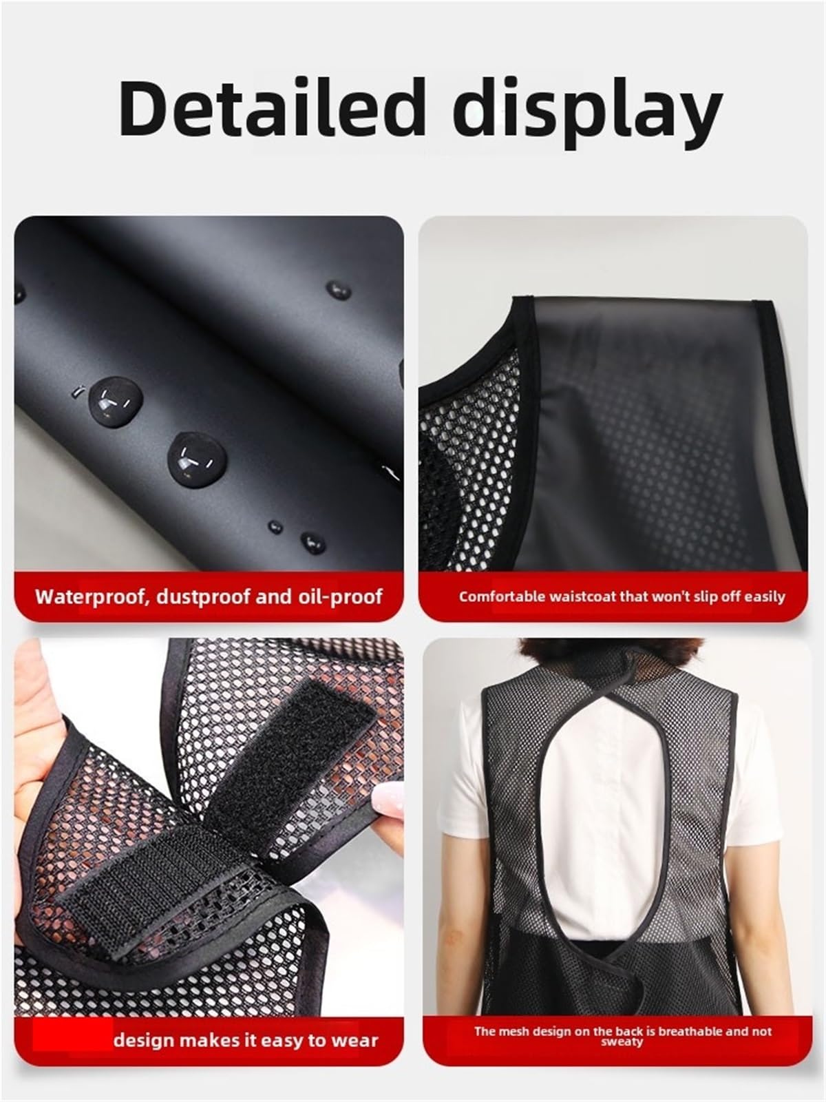 Delantal transparente Delantal de TPU transparente impermeable for mujer, ropa trabajo cocina, industria Fiing al aire libre, hogar Simple, 2 uds