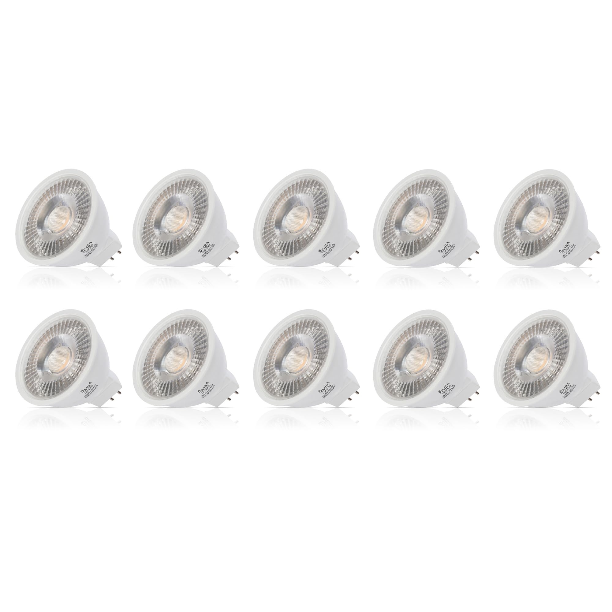 Cheetah Trading Post Simba Lighting LED MR16 3.5W 12V Light Bulb GU5.3 Bipin Base 5000K, 10 Pack