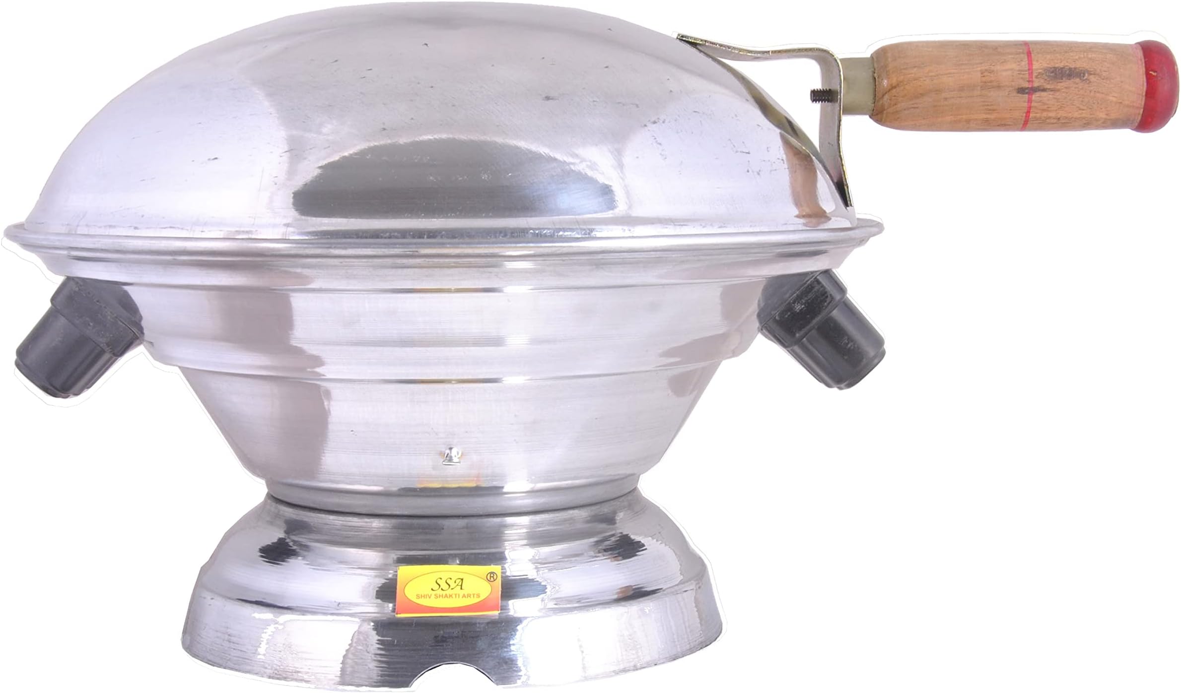 - Aluminium Multi Purpose Oven|Gas Tandoor|Barbeque Griller/Bati/Pizza Maker Tandoor Baking Bati Maker (Gas Oven, Jali, Chimta, Wooden Handle)