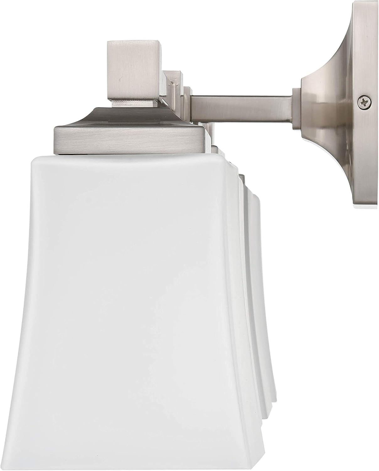 Linea di Liara Brighton 4 Light Bathroom Vanity Light Polished Chrome Bathroom Light Fixtures Over Mirror Modern Vanity Lighting Fixture with Frosted Glass Shade, UL Listed