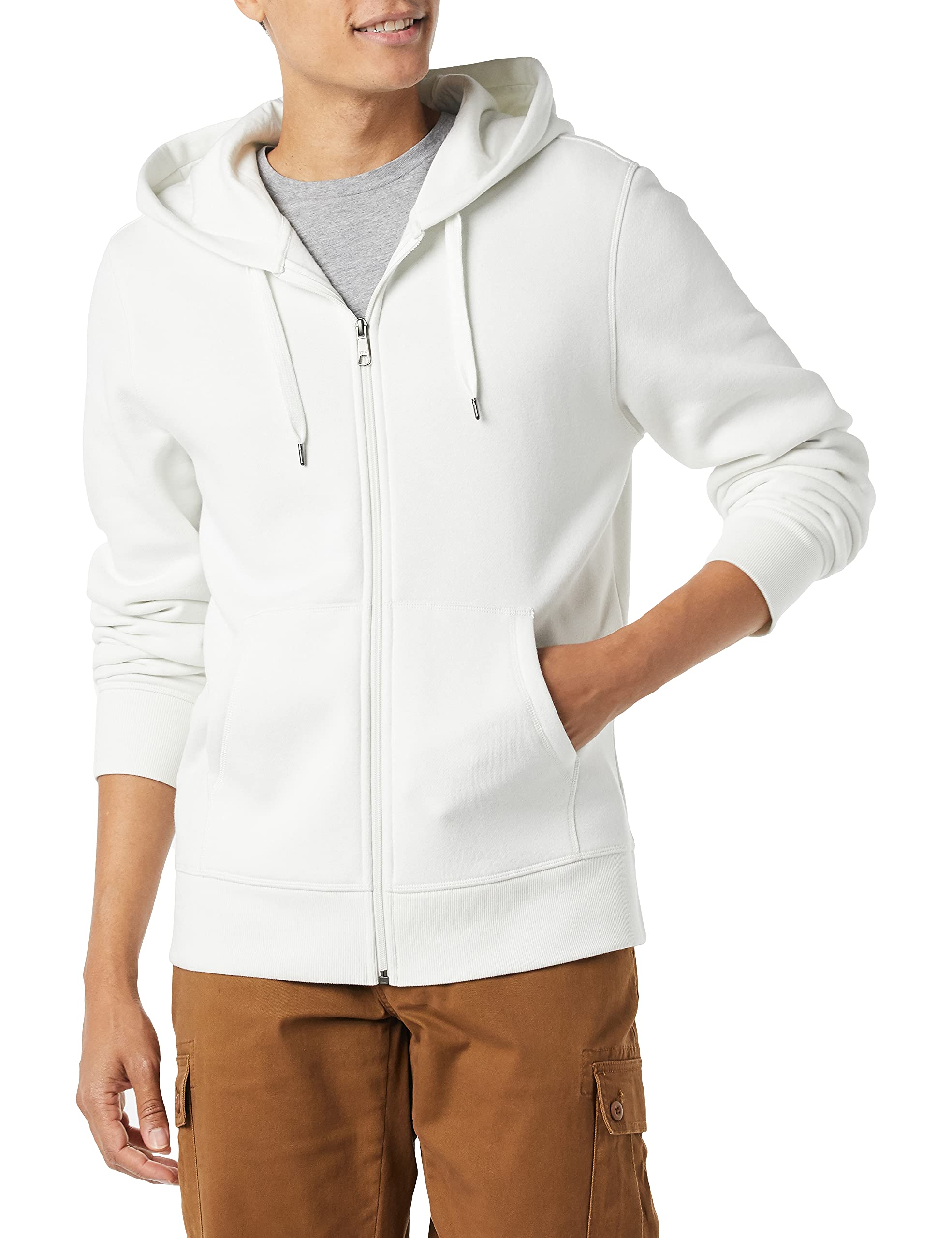 Amazon Essentials Men's Full-Zip Fleece Hoodie Sweatshirt (Available in Big &amp; Tall)