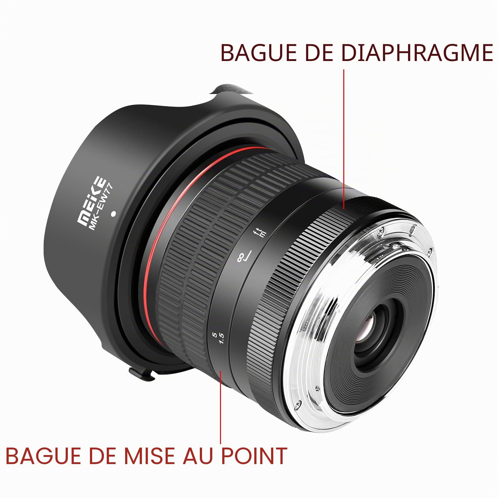 Meike Optics MK 8 mm f3.5 fisheye Objectif Ultra Grand Angle pour Canon EF Mount