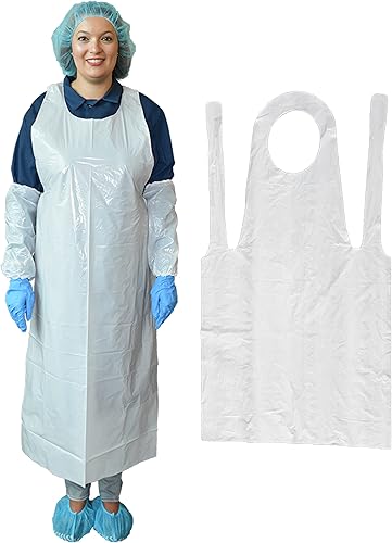 Miniatura 4 de PENTAGON SAFETY EQUIPMENT Delantal desechable de plástico pesadopolietileno de 2 mils, 28 x 46 pulgadas, 1005001000