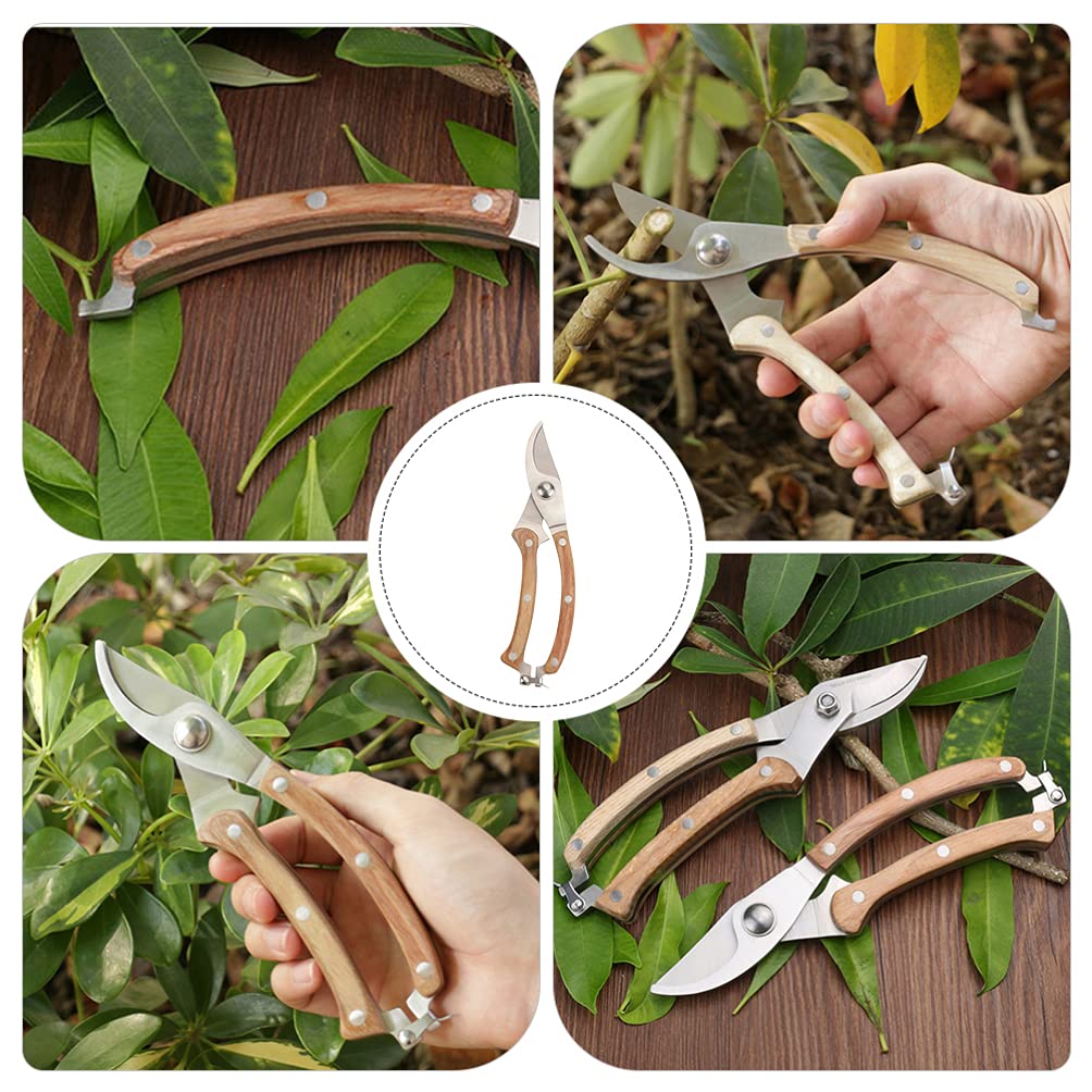 Cabilock 1pezzi Forbice Da Potatura in Acciaio Inox Robusta Per Alberi Fruttiferi Forbici Da Giardino Fibbia Di Sicurezza Attrezzi Per Potatura Rami Fiori Arbusti