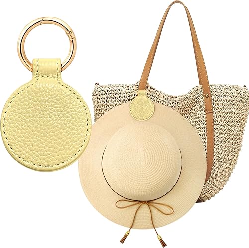 Niveaya Magnetic Hat Clip for Travel on Bag - Magnet Storage Hook, Vacation Traveling Essentials Accessory Yellow