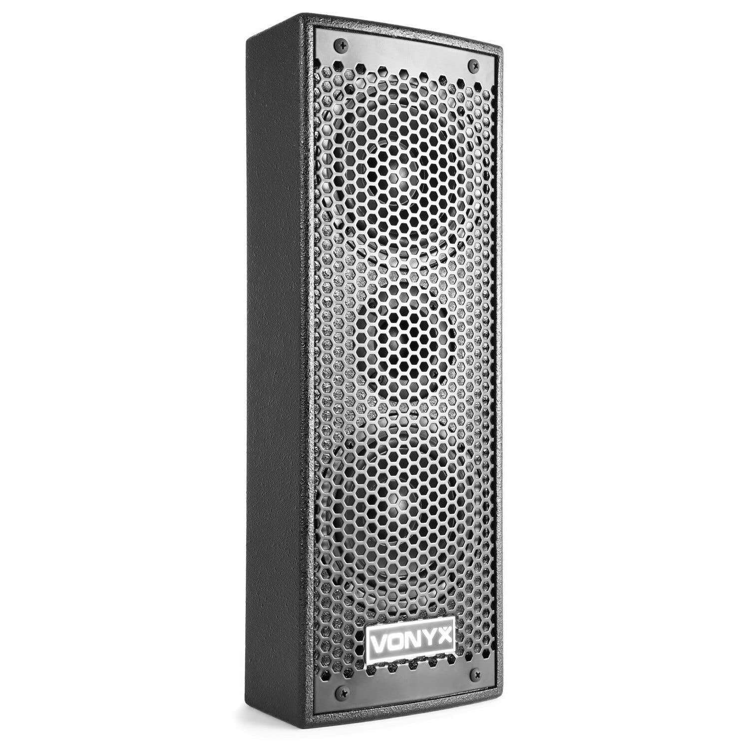 Vonyx VX1000BT PA Lautsprecher Set, Aktiv Musikanlage, 1000 Watt 2X Subwoofer, 2X Topteile, 2X Bi-amp Lautsprecherkabel, für Partys, Gigs und kleine Festivals, schwarz