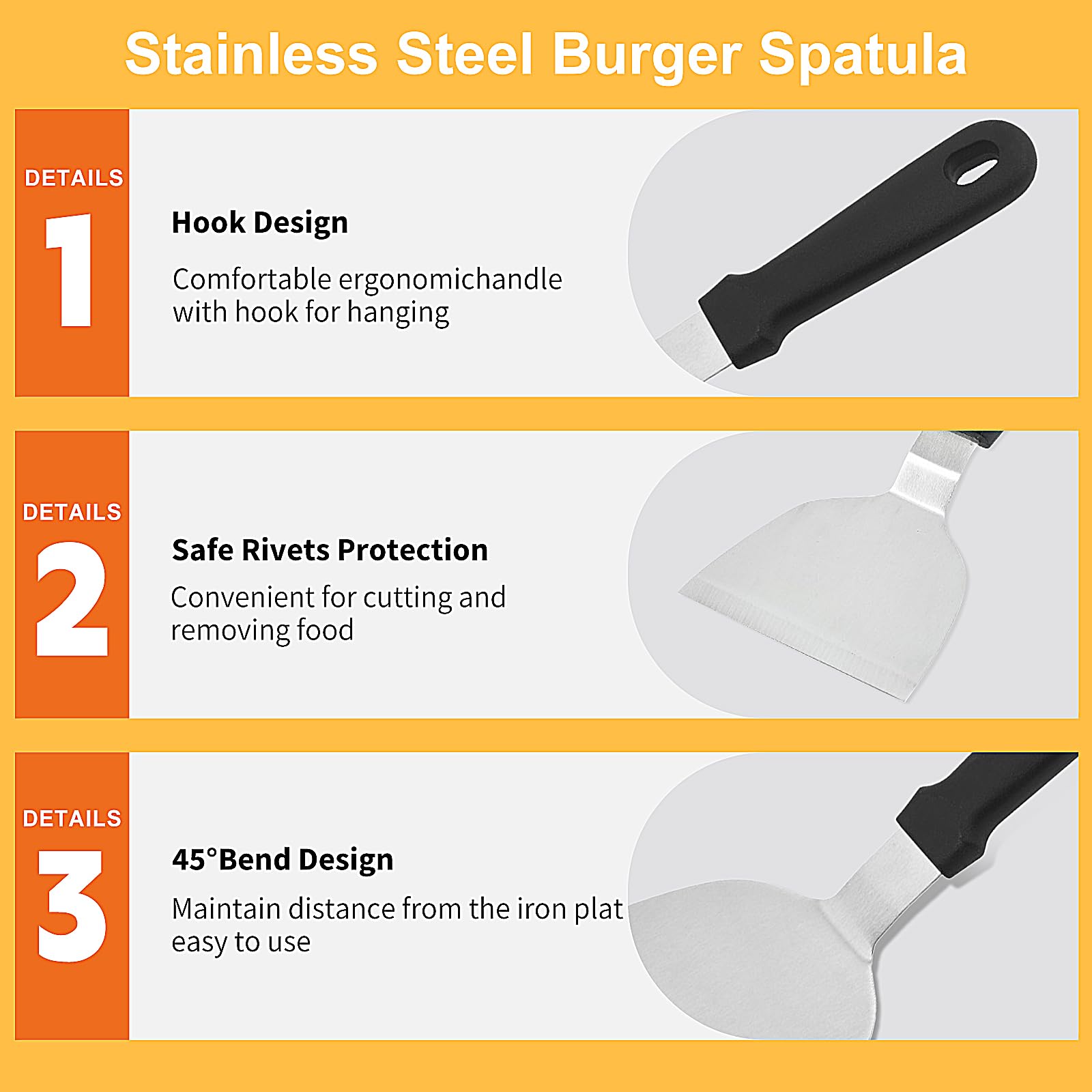 Smashburger Kit Completo Con Pressa E Spatola | Set Per Hamburger Con Custodia E Pinze
