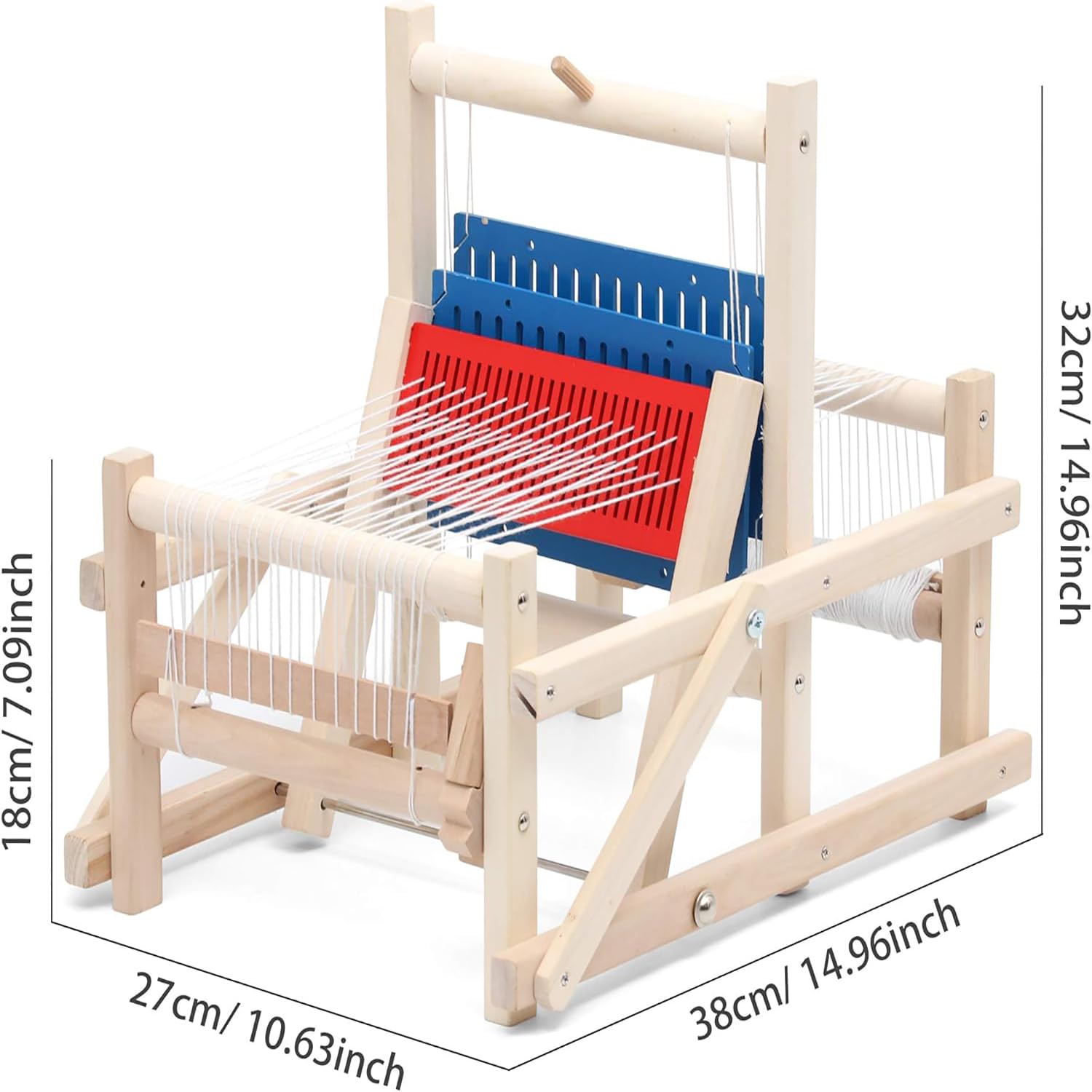 Telaio per Tessitura Multiuso in Legno, Macchina per Tessitura Manuale da Tavolo, Macchina per Maglieria Fai da Te, per Gli Amanti dell'artigianato (Piccolo)
