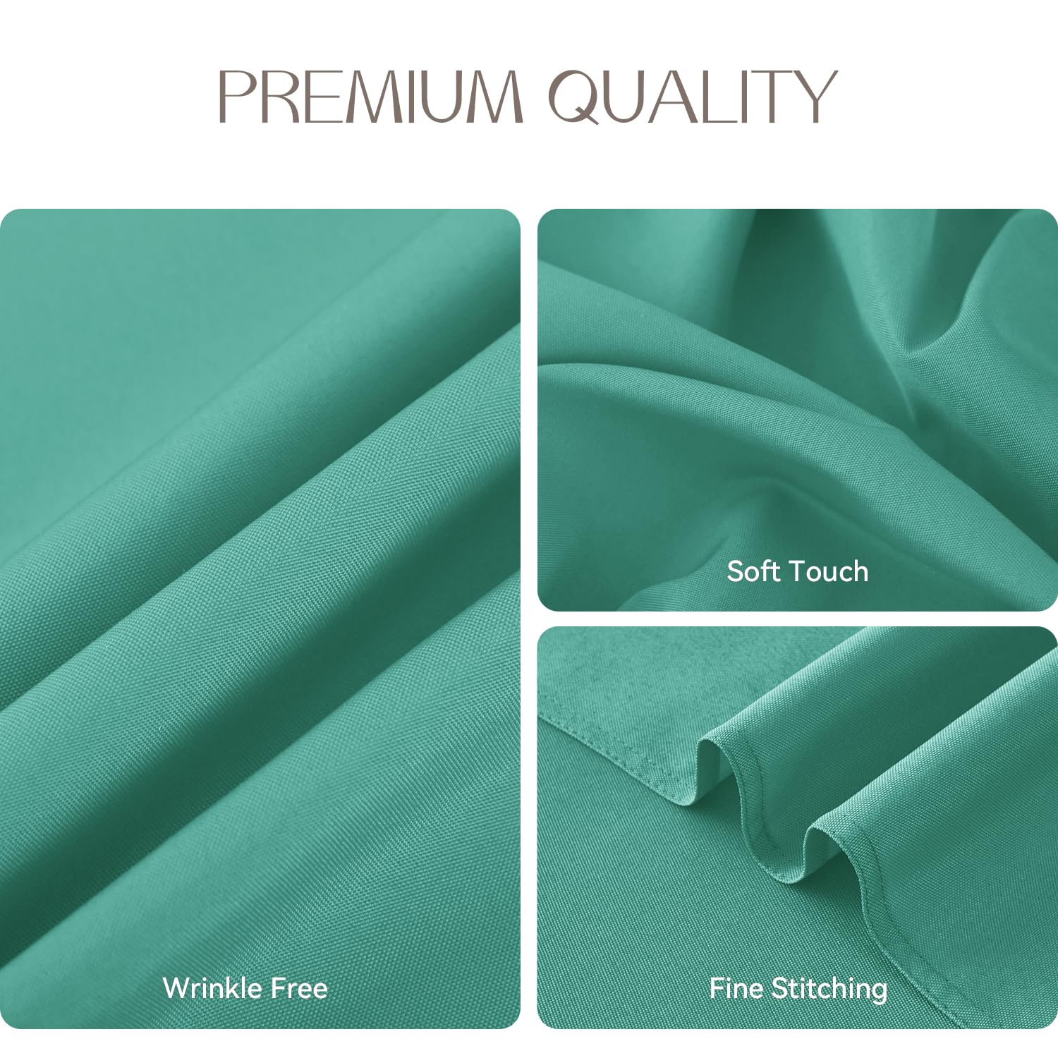 Romanstile Table Cloth Teal Blue Wipe Clean rectangular water resistant Stain Resistant Washable Table Cloths Wrinkle Free Table Cover for Caffe Table Kitchen Dining Party Sommer Outdoor Spring - Image 2