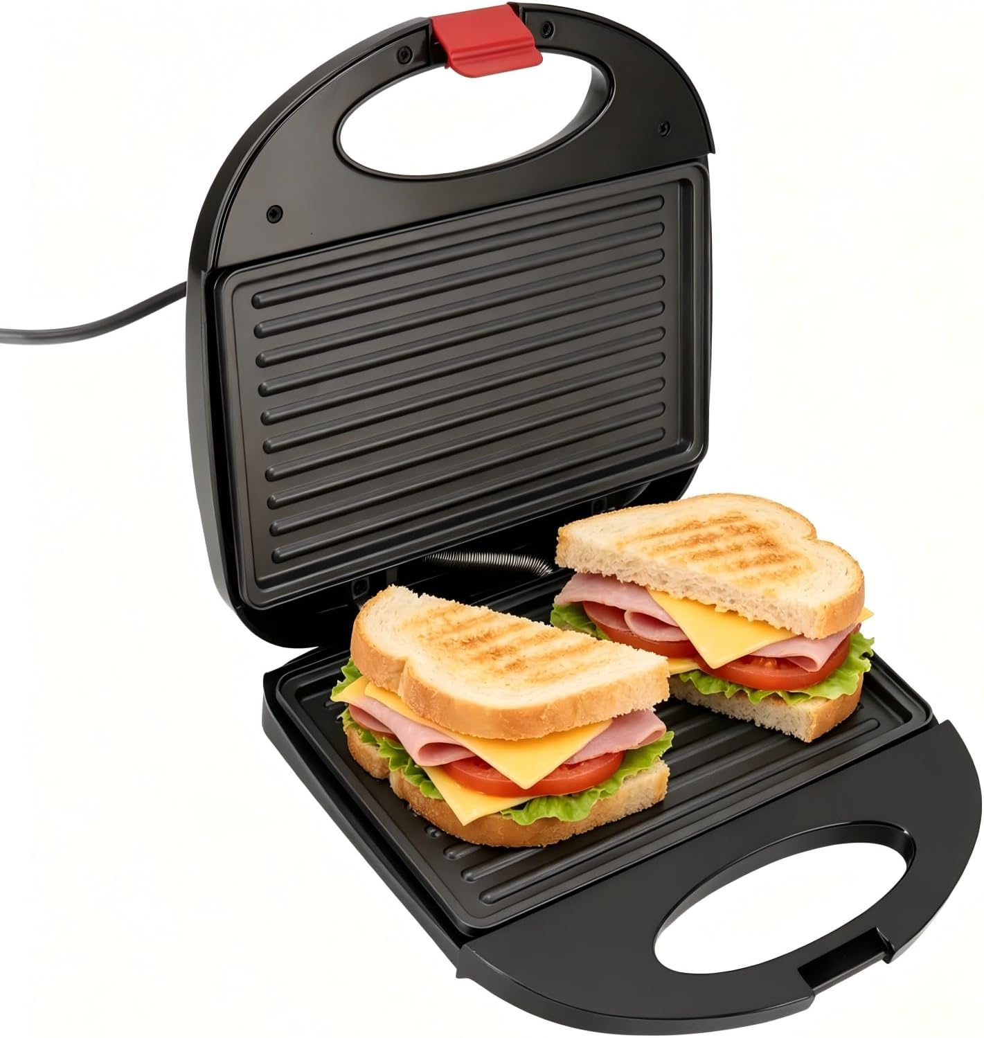 Electric Panini Maker 750W Double-Sided Indoor Grill
