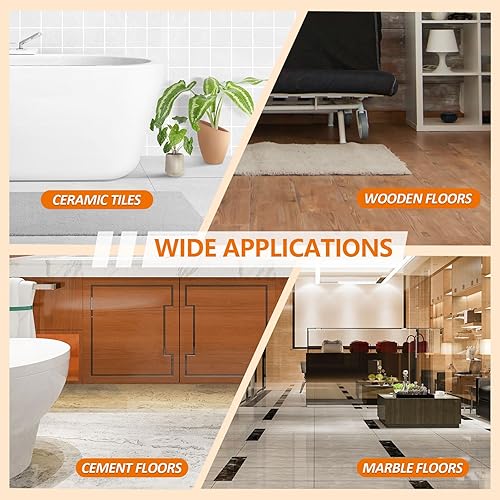 Miniatura 6 de Membrana impermeabilizante de 324 pies cuadrados para ducha de baño, 27.6 mil, 3 pies 3 pulgadas x 98.4 pies, rollo de suelo de baldosas debajo