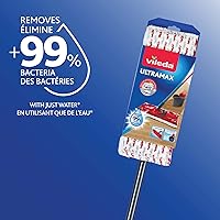 Vista 2 de Vileda UltraMax Mop - Trapeador de piso de microfibra roja