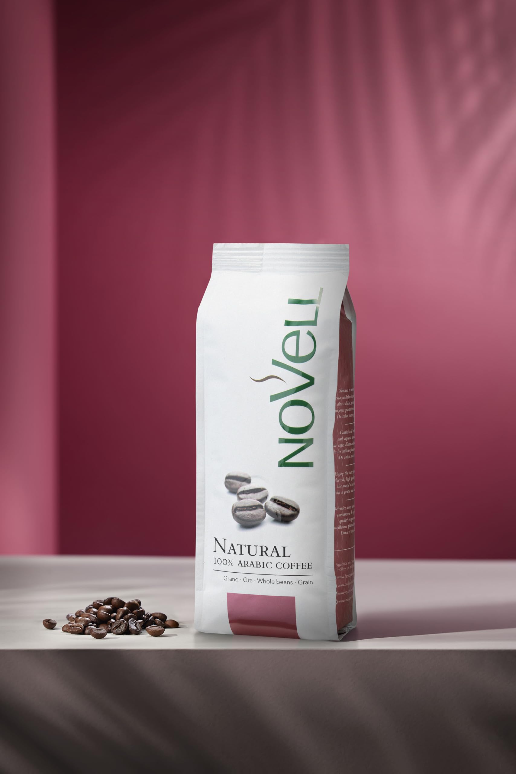NOVELL - Café en Grano Natural 100% Arábico 250g | Grano Natural para Experiencia Gourmet Premium | Fácil Uso con Válvula Unidireccional | Arábica Sostenible — view 2