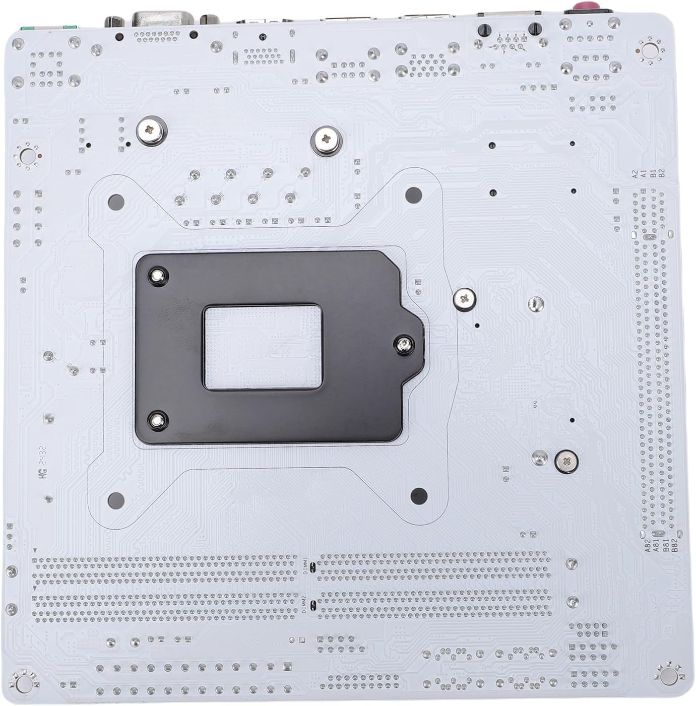 Close-up of ciciglow H510 ITX Motherboard showing power connectors and display outputs