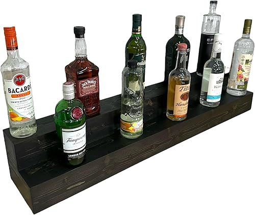 Estante de exhibición de botellas de licor de 2 niveles, capacidad para 26 botellas, organizadores de bar para vino y whisky, soporte para botellas